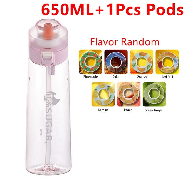 Garrafa De Água Aromatizada 650ml + 7 AROMATIZAROES