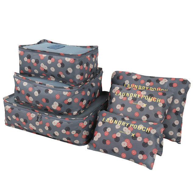 Kit 7 Pecas Bolsa Organizadoras Para Mala Roupas Bagagem Viagem